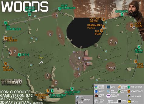 tarkov woods map 3d model